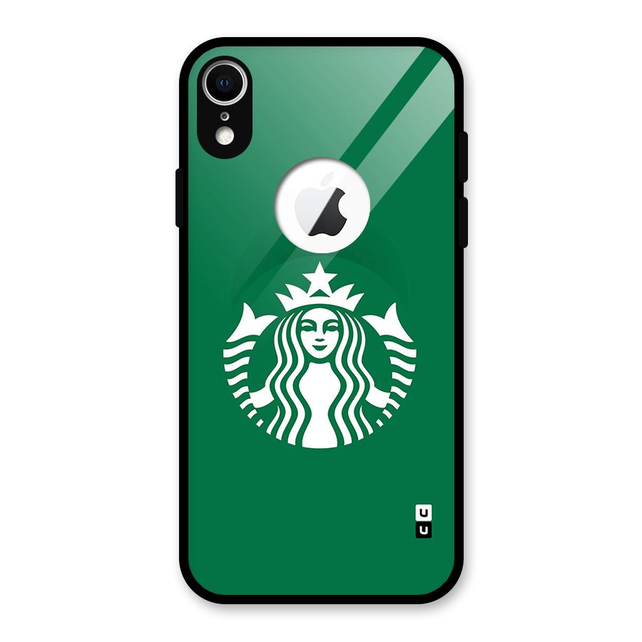 Lady StarBucks Glass Back Case for iPhone XR Logo Cut