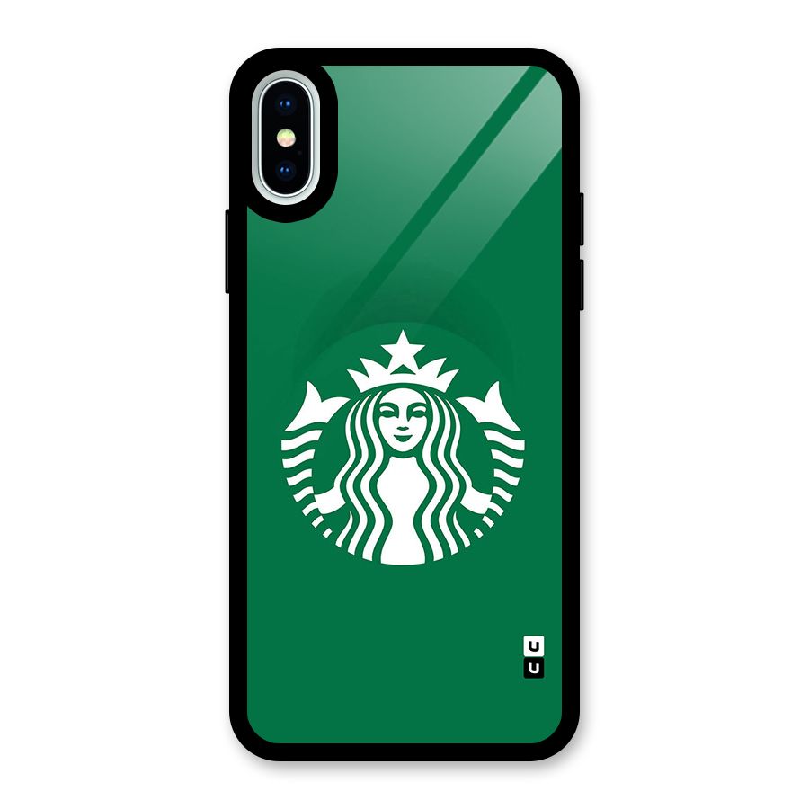 Lady StarBucks Glass Back Case for iPhone XS