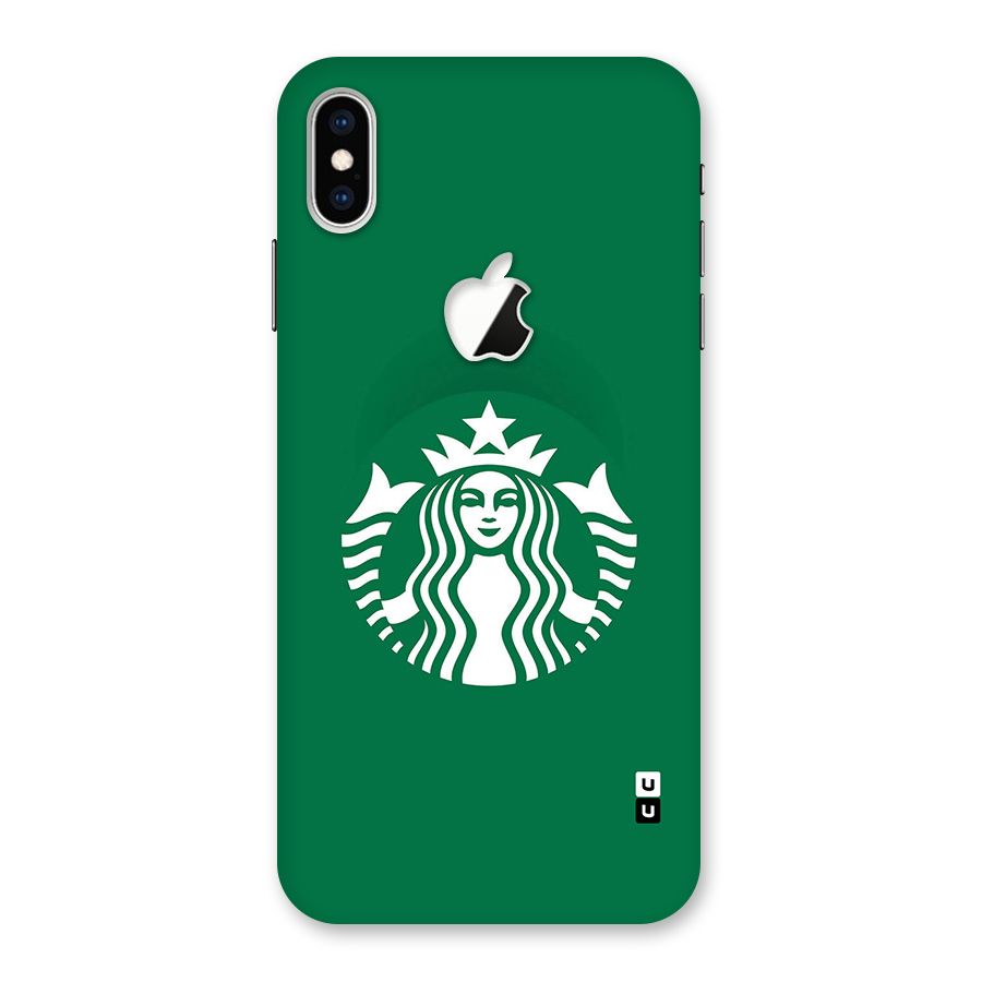 Lady StarBucks Back Case for iPhone XS Max Apple Cut