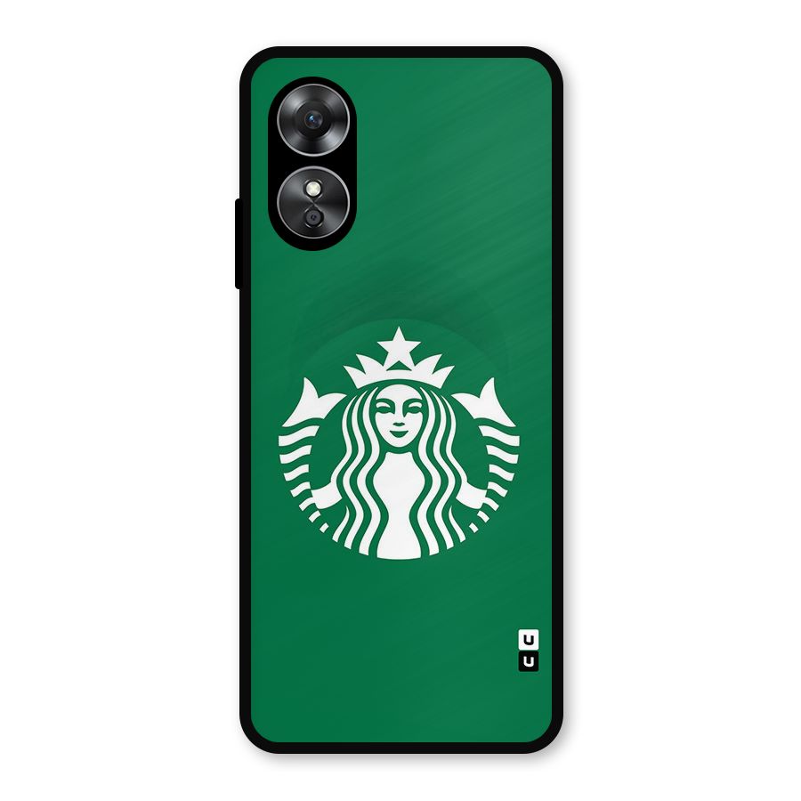 Lady StarBucks Metal Back Case for Oppo A17