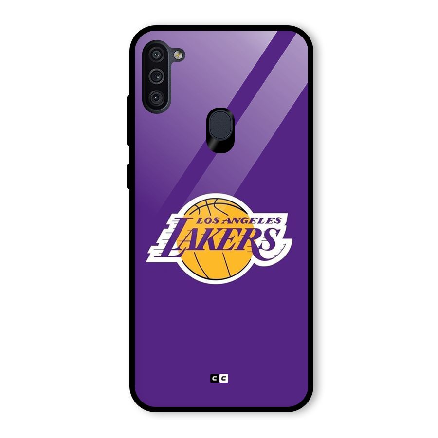 Lakers Angles Glass Back Case for Galaxy M11