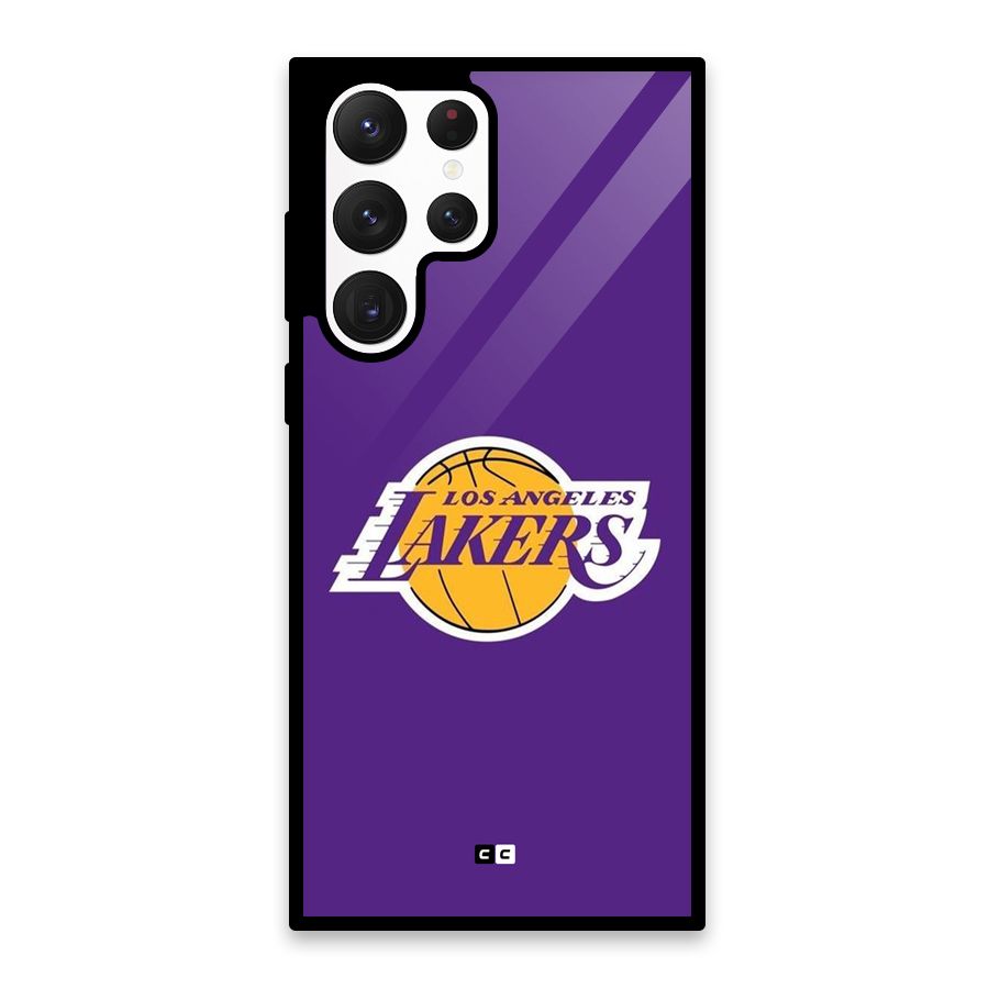 Lakers Angles Glass Back Case for Galaxy S22 Ultra 5G