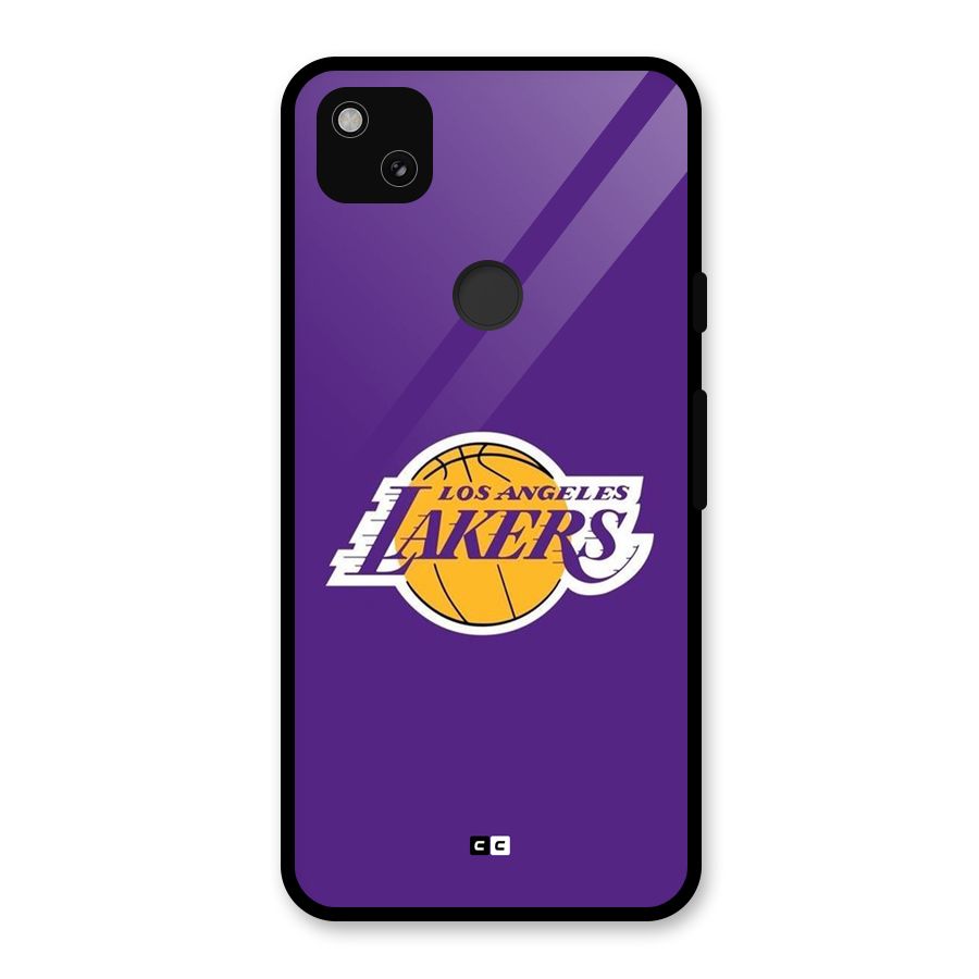 Lakers Angles Glass Back Case for Google Pixel 4a