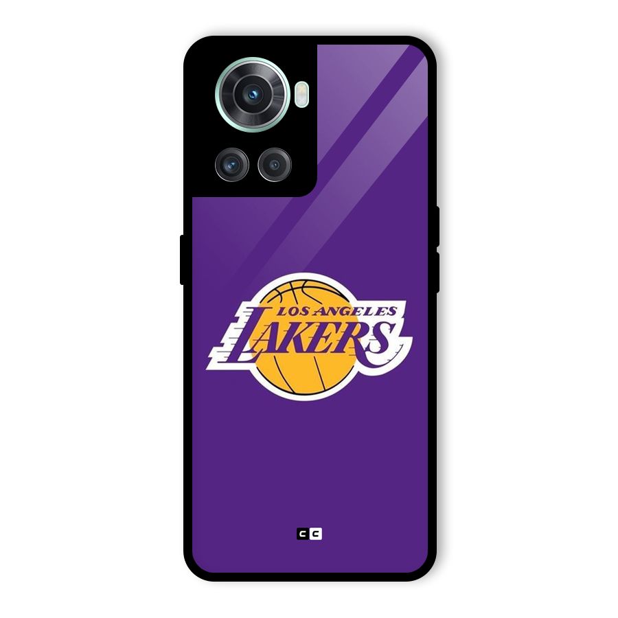 Lakers Angles Glass Back Case for OnePlus 10R