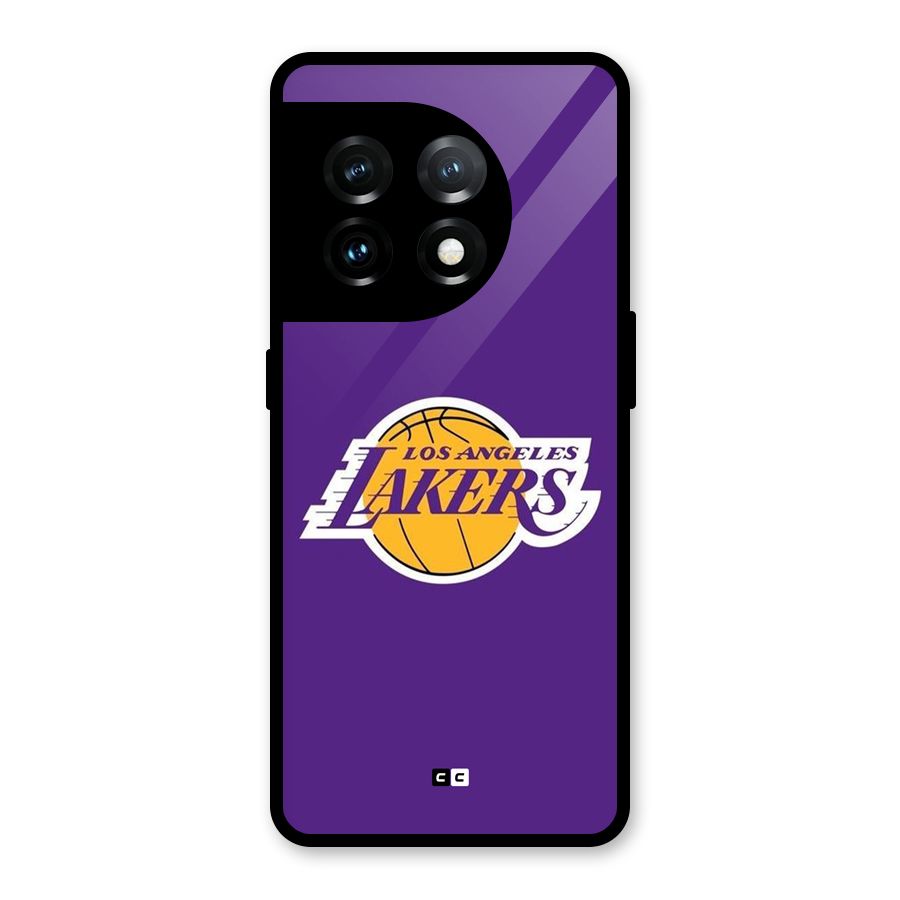 Lakers Angles Glass Back Case for OnePlus 11