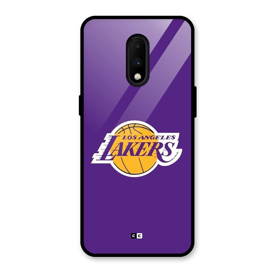 Lakers Angles Glass Back Case for OnePlus 7