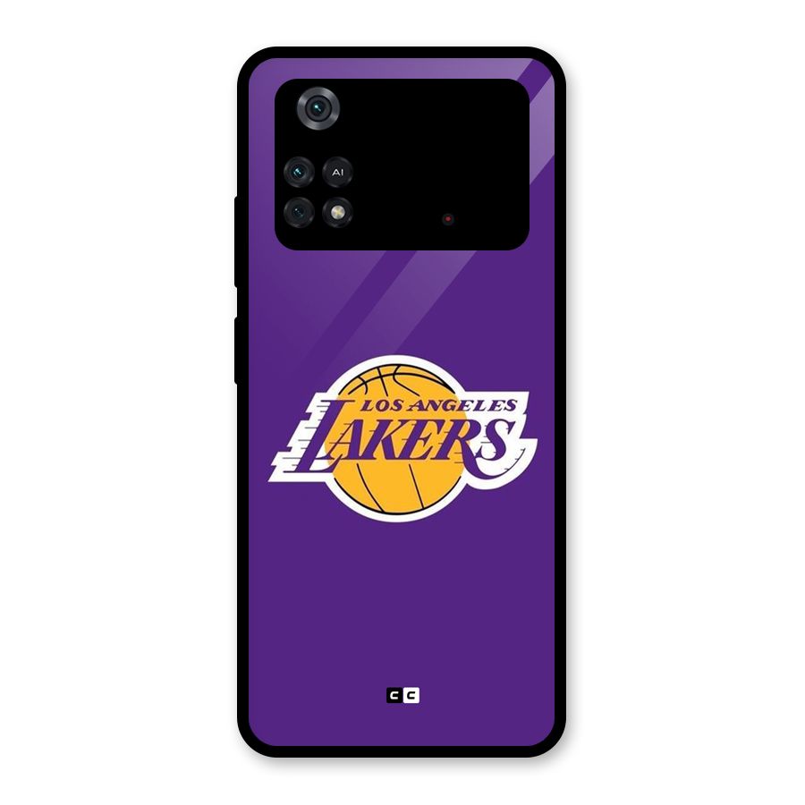 Lakers Angles Glass Back Case for Poco M4 Pro 4G