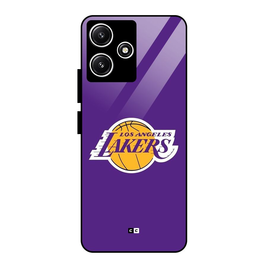 Lakers Angles Glass Back Case for Poco M6 Pro