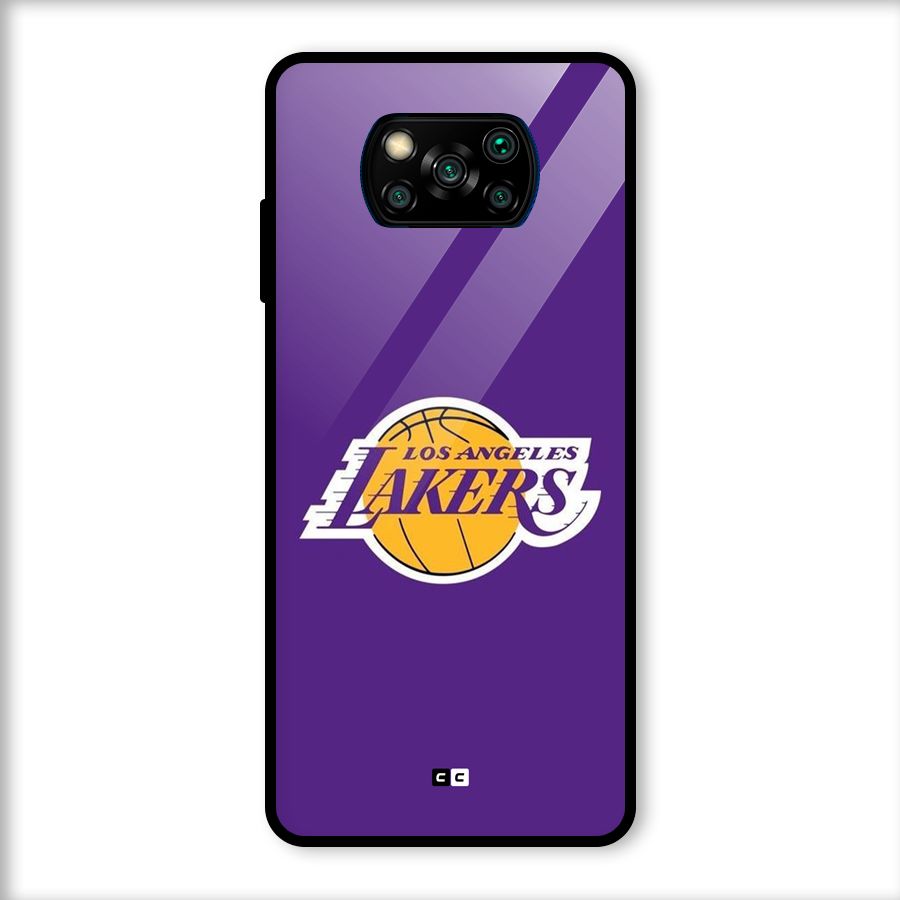 Lakers Angles Glass Back Case for Poco X3