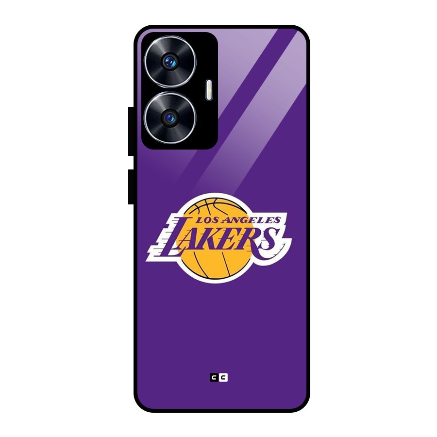 Lakers Angles Glass Back Case for Realme Narzo N55