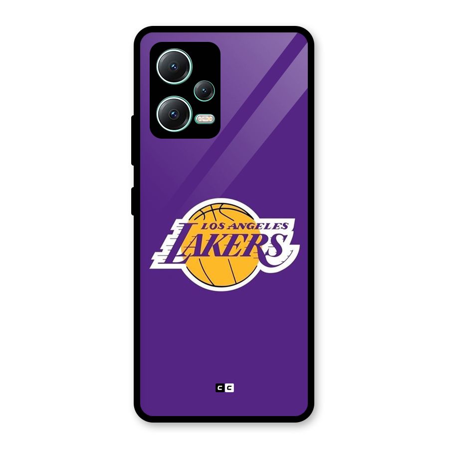 Lakers Angles Glass Back Case for Redmi Note 12 5G