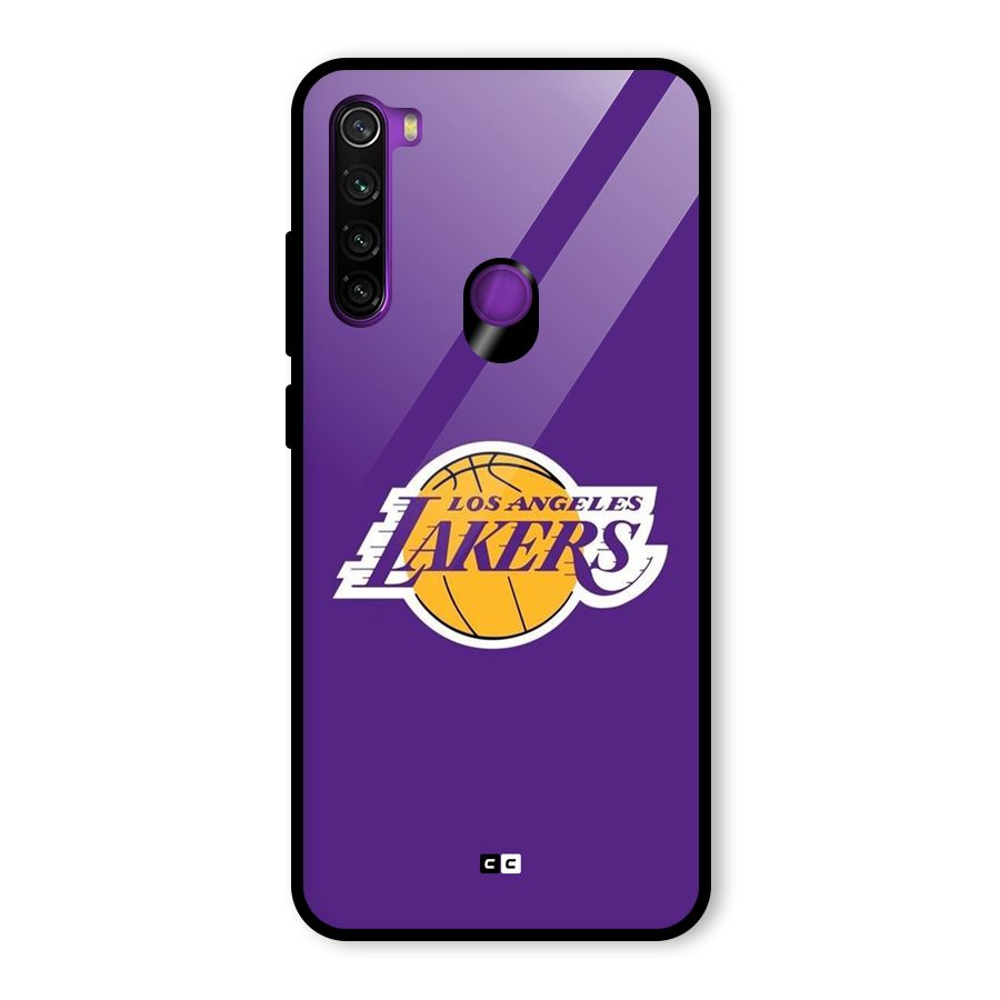 Lakers Angles Glass Back Case for Redmi Note 8