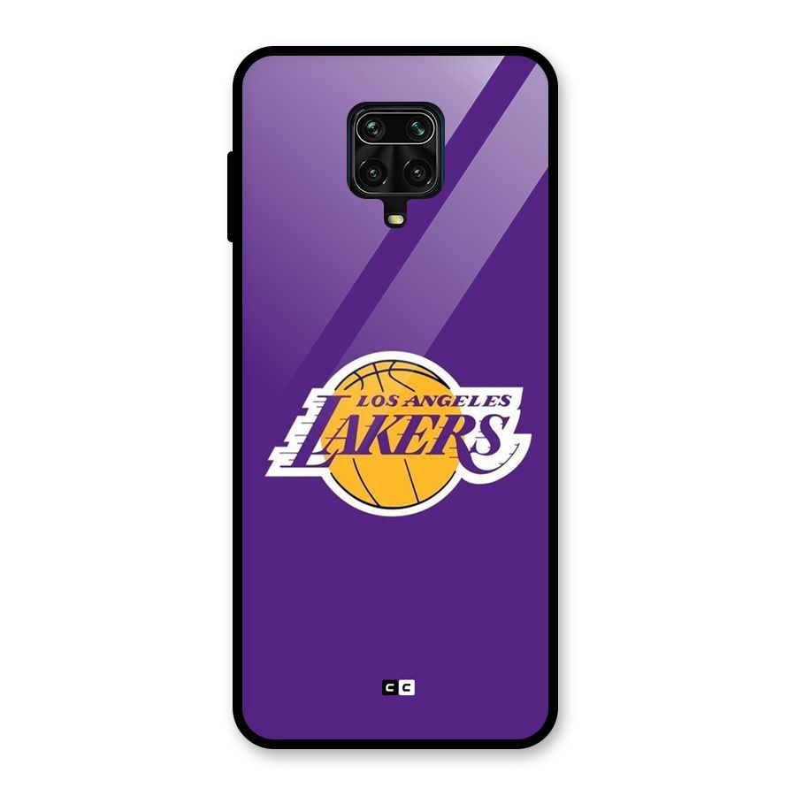 Lakers Angles Glass Back Case for Redmi Note 9 Pro