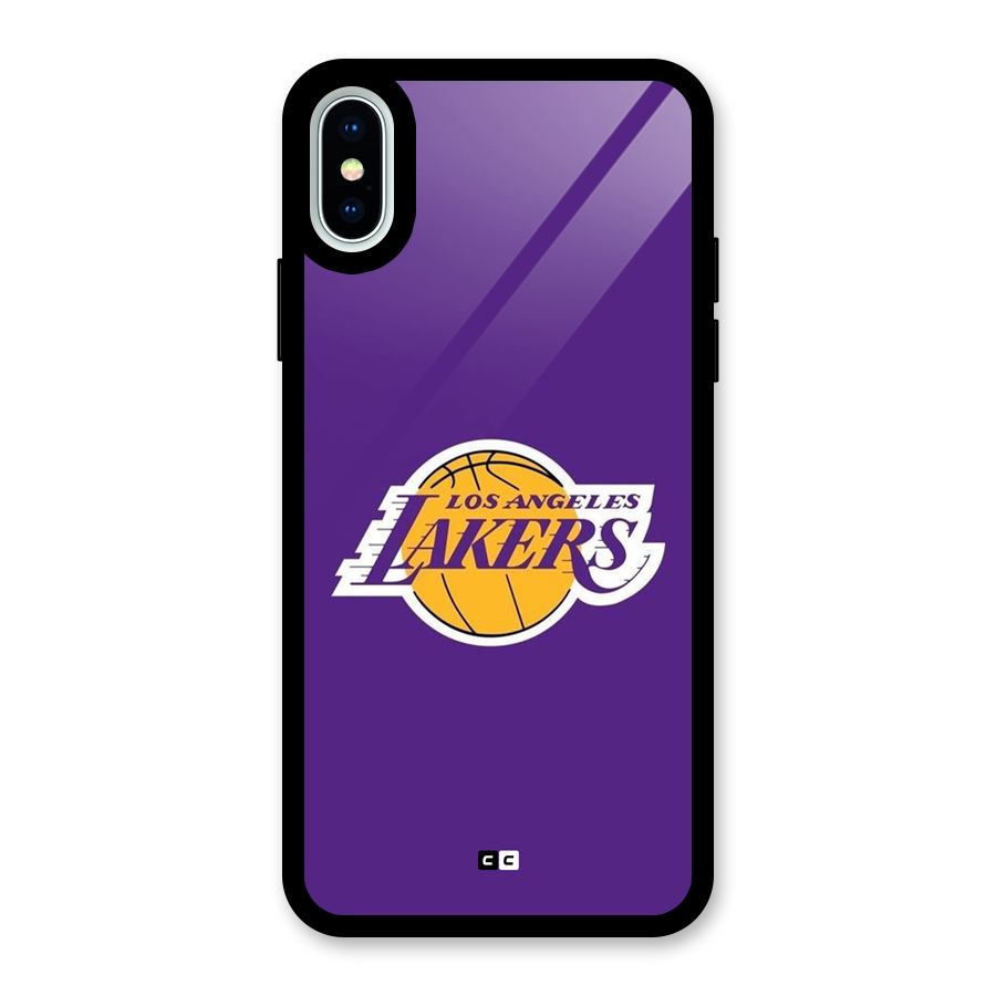 Lakers Angles Glass Back Case for iPhone XS