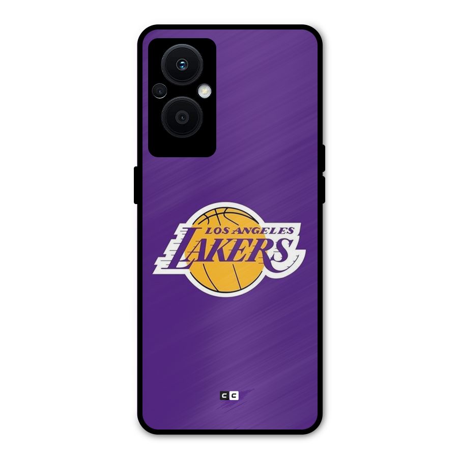 Lakers Angles Metal Back Case for Oppo F21 Pro 5G