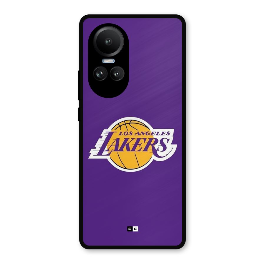 Lakers Angles Metal Back Case for Oppo Reno10 Pro