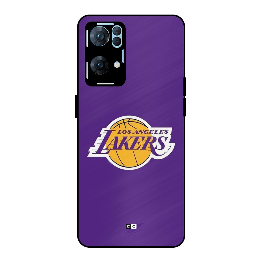 Lakers Angles Metal Back Case for Oppo Reno7 Pro 5G