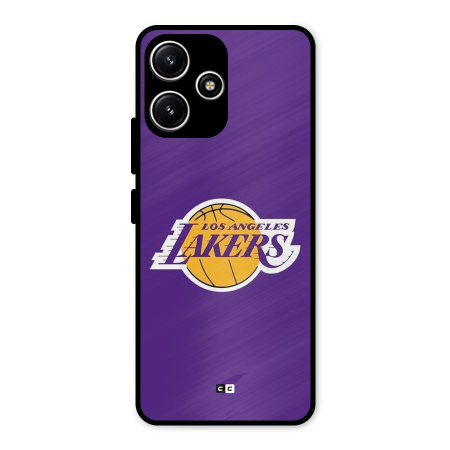 Lakers Angles Metal Back Case for Poco M6 Pro
