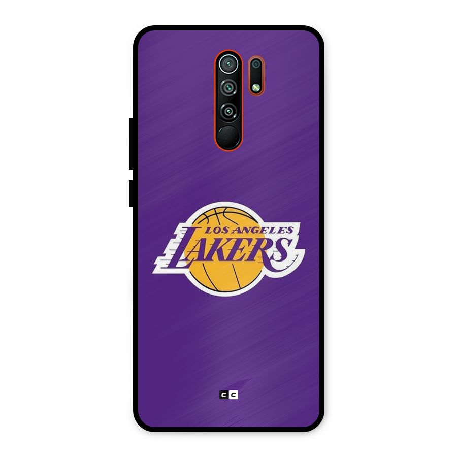 Lakers Angles Metal Back Case for Redmi 9 Prime
