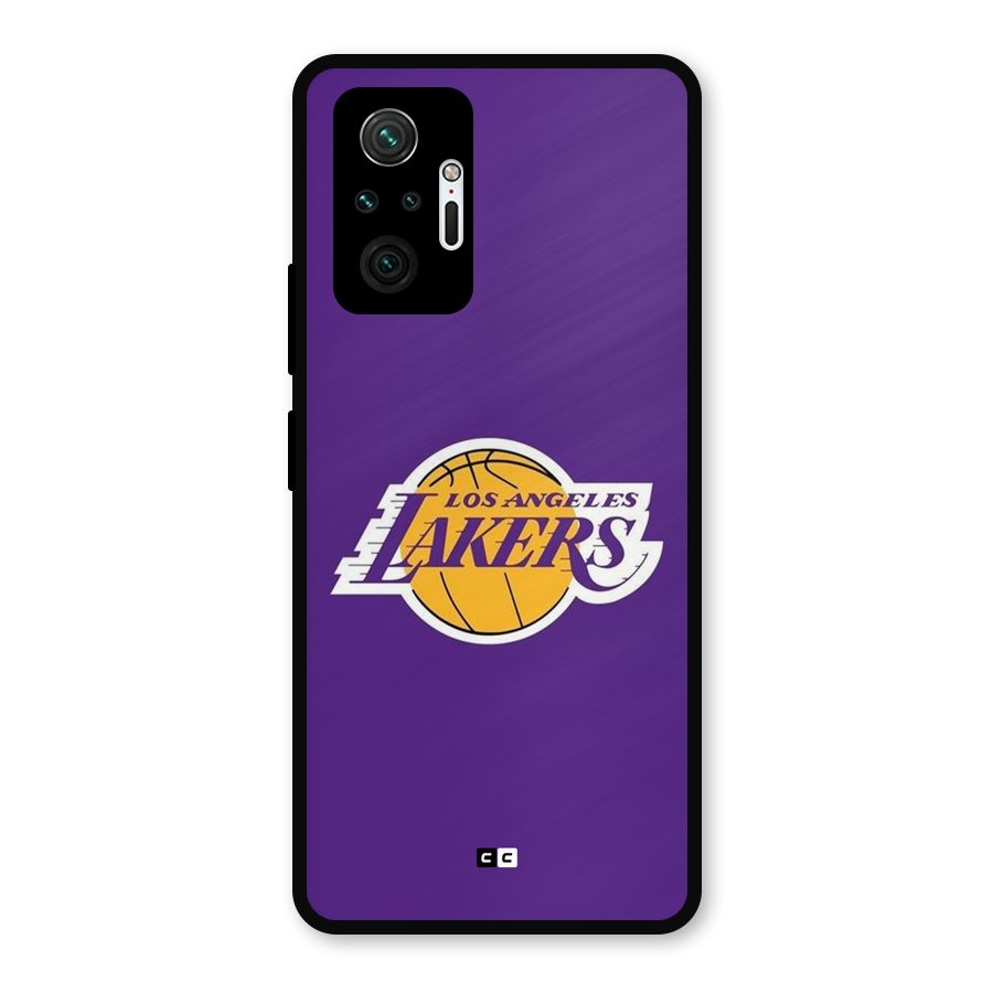 Lakers Angles Metal Back Case for Redmi Note 10 Pro Max