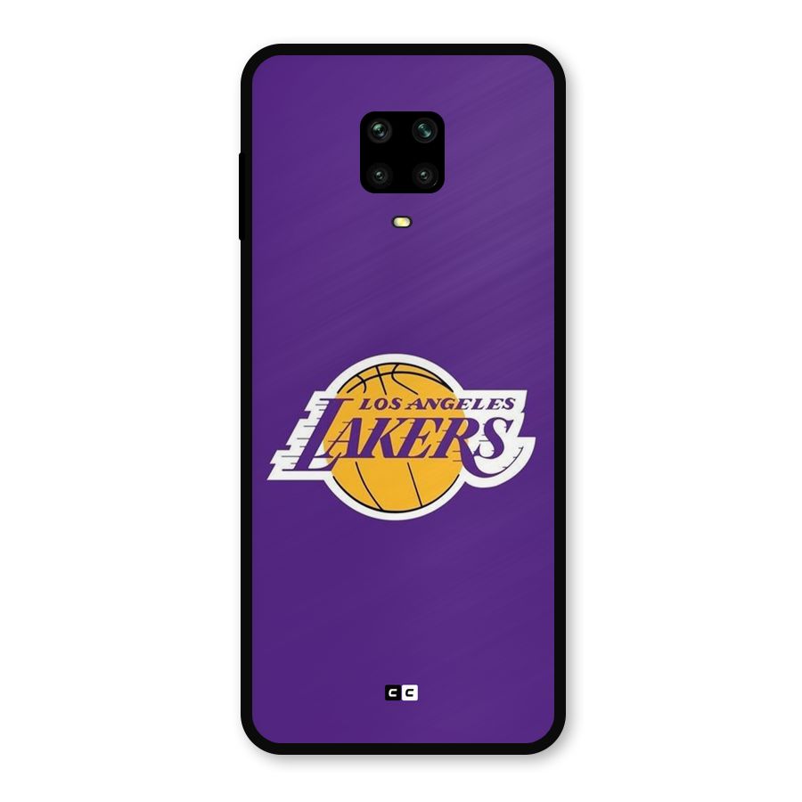 Lakers Angles Metal Back Case for Redmi Note 9 Pro Max