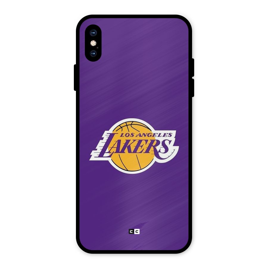 Lakers Angles Metal Back Case for iPhone XS Max