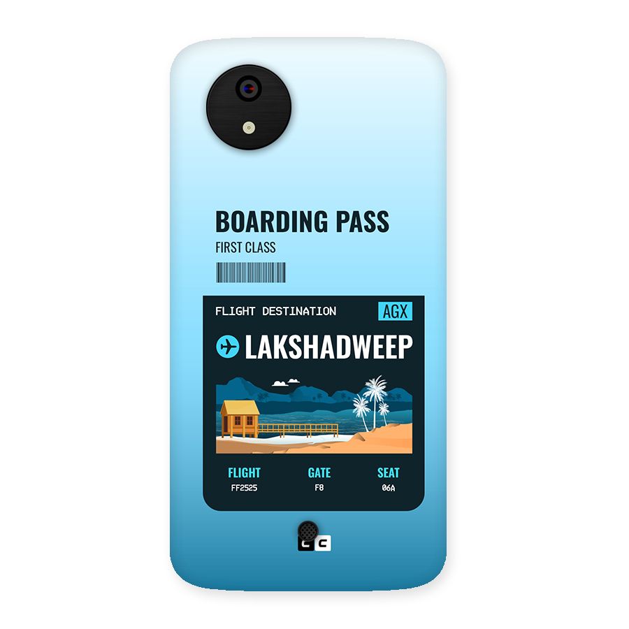 Lakshadweep Boarding Pass Back Case for Canvas A1  AQ4501
