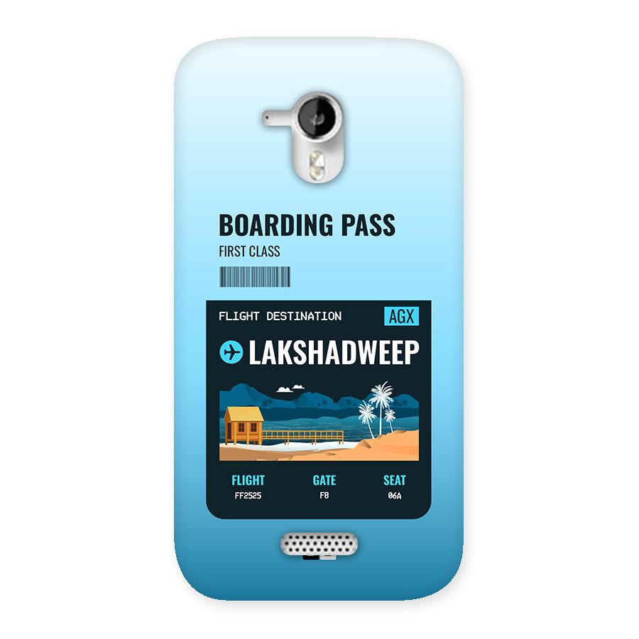 Lakshadweep Boarding Pass Back Case for Canvas HD A116