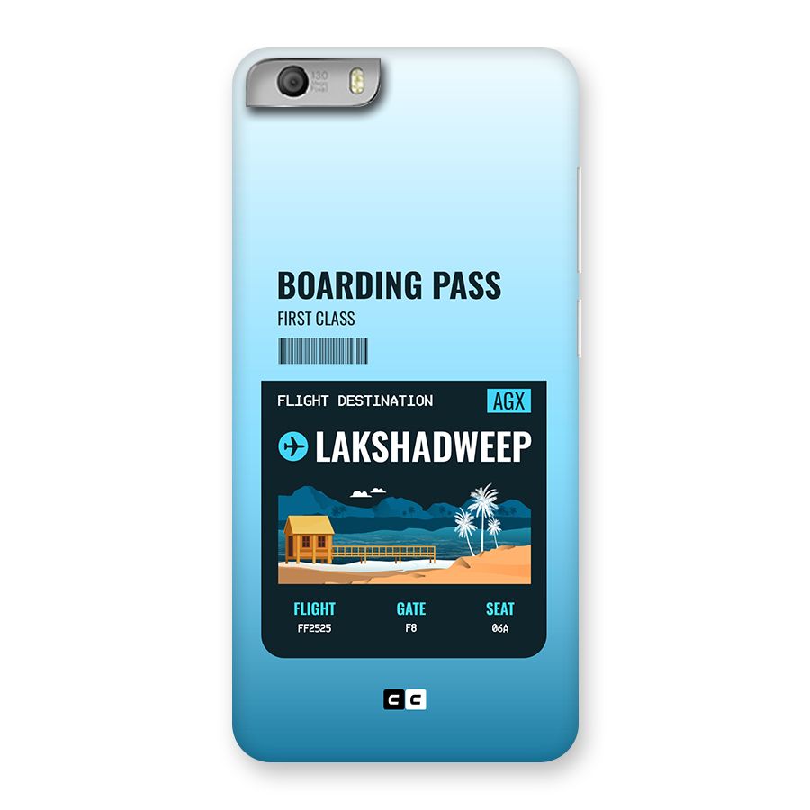 Lakshadweep Boarding Pass Back Case for Canvas Knight 2