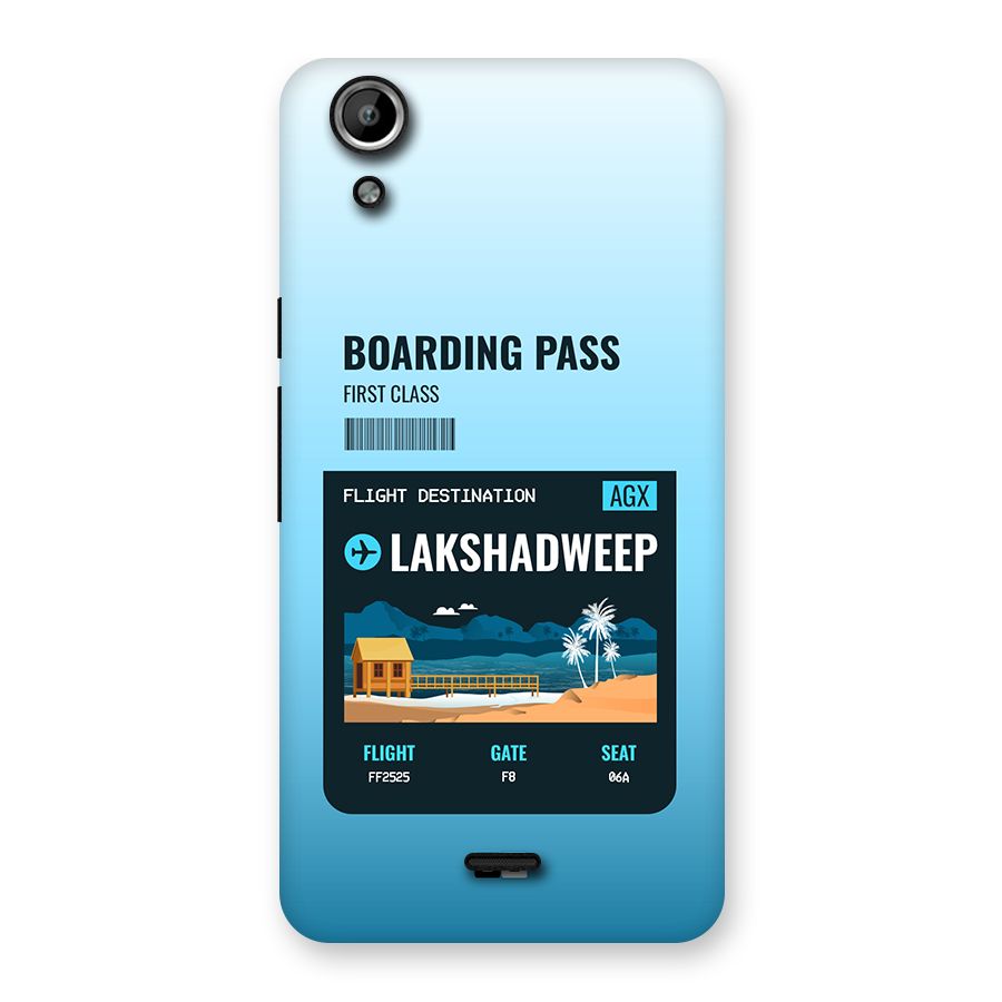 Lakshadweep Boarding Pass Back Case for Canvas Selfie Lens Q345