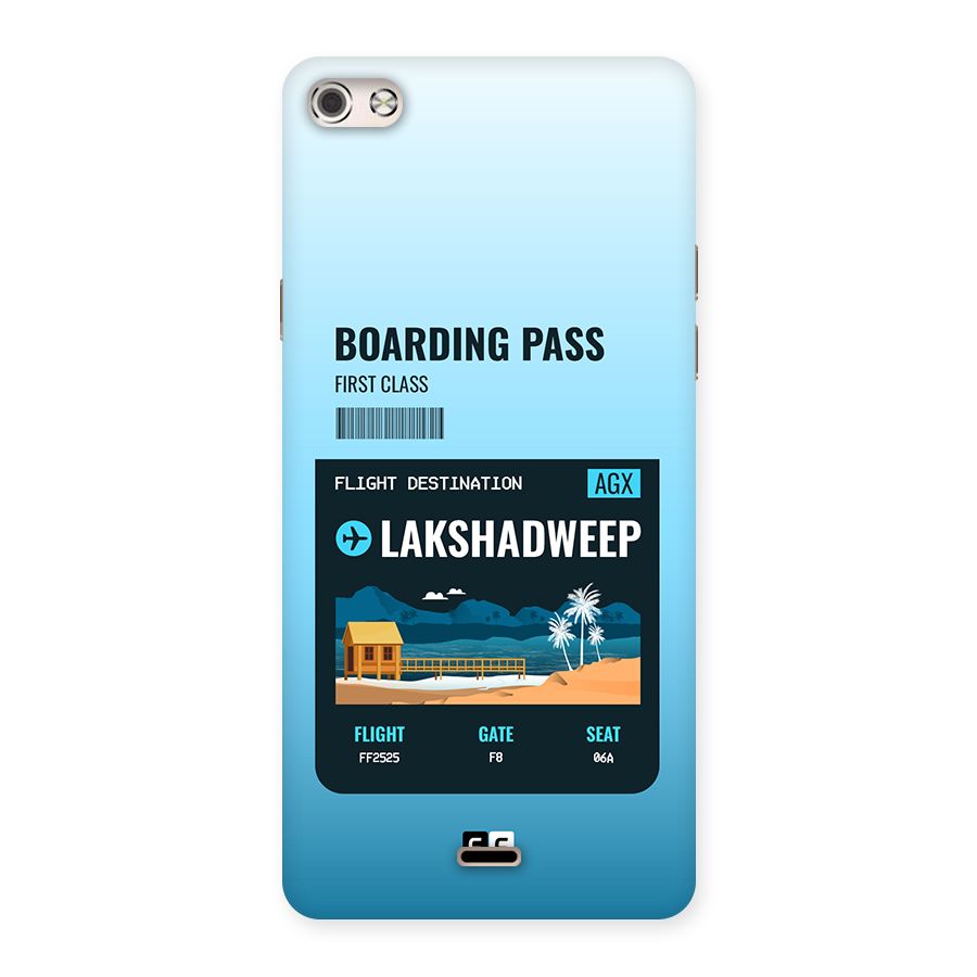 Lakshadweep Boarding Pass Back Case for Canvas Silver 5