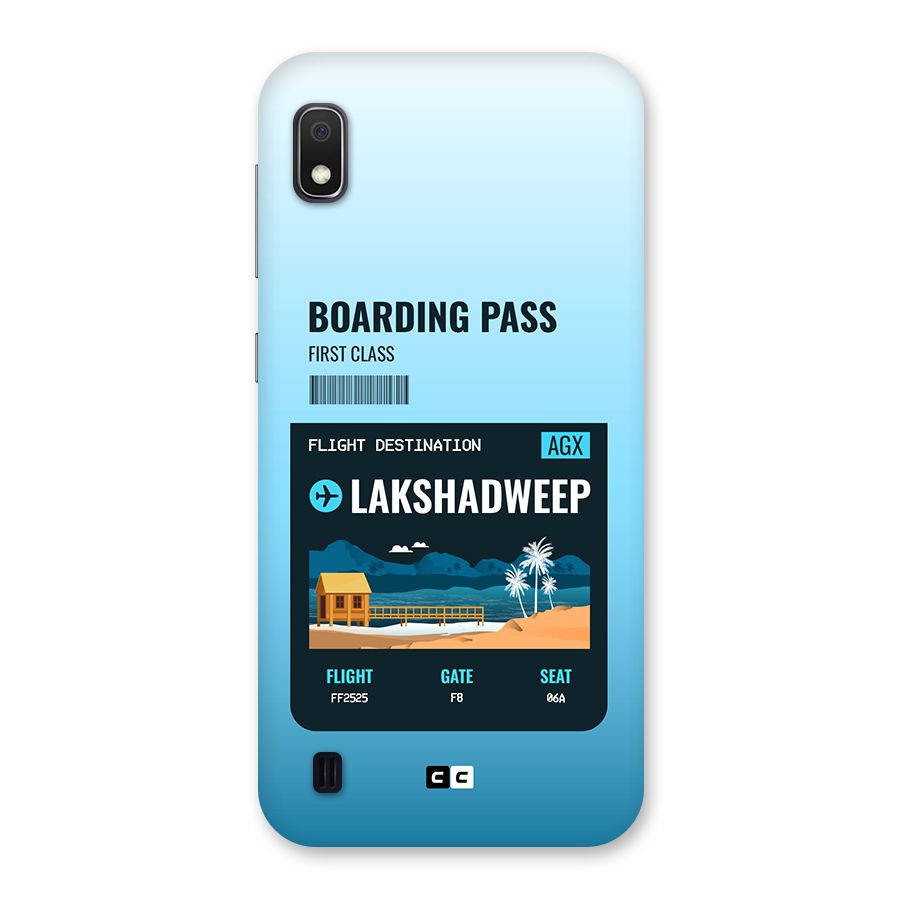 Lakshadweep Boarding Pass Back Case for Galaxy A10