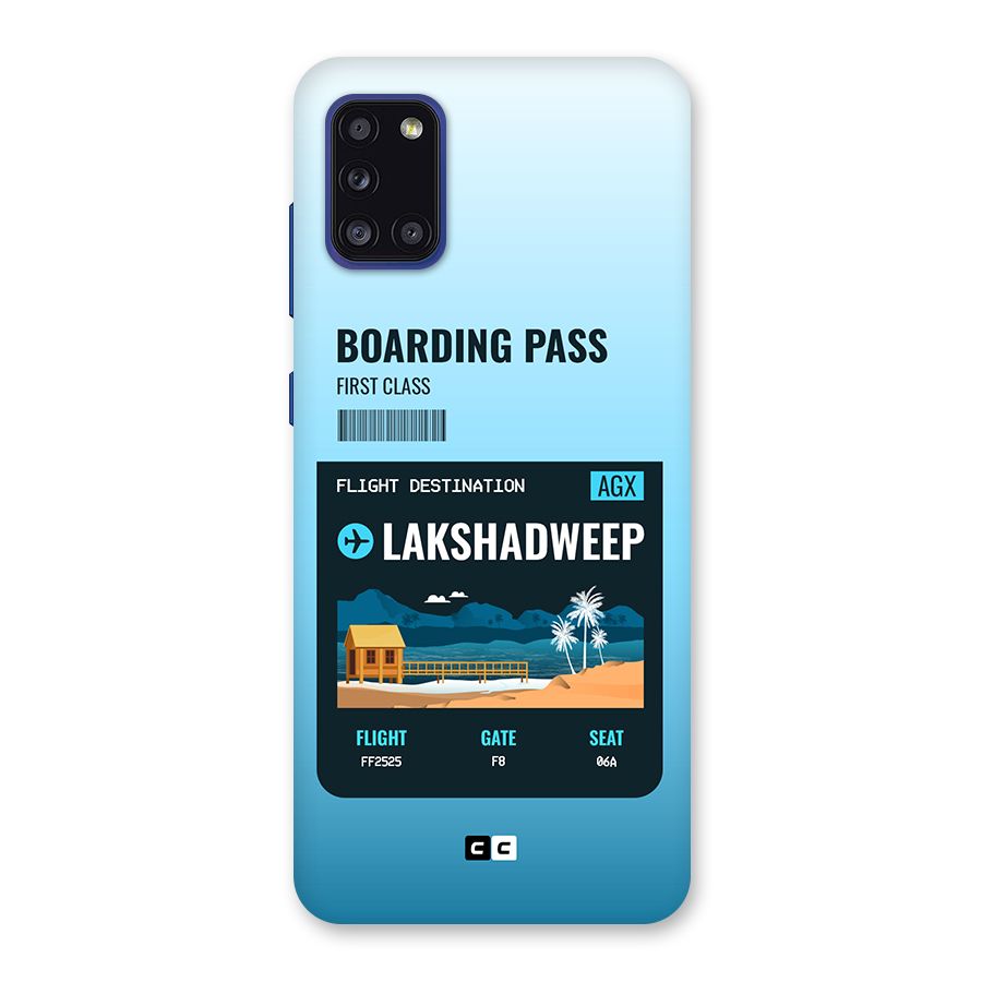 Lakshadweep Boarding Pass Back Case for Galaxy A31