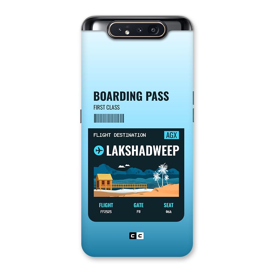 Lakshadweep Boarding Pass Back Case for Galaxy A80