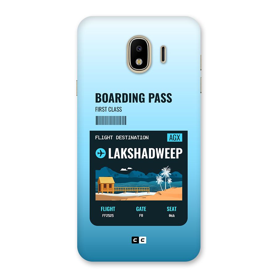 Lakshadweep Boarding Pass Back Case for Galaxy J4