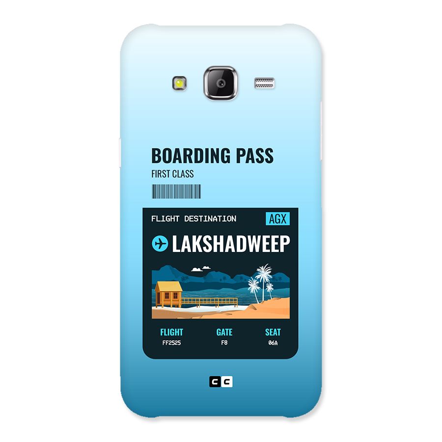 Lakshadweep Boarding Pass Back Case for Galaxy J5