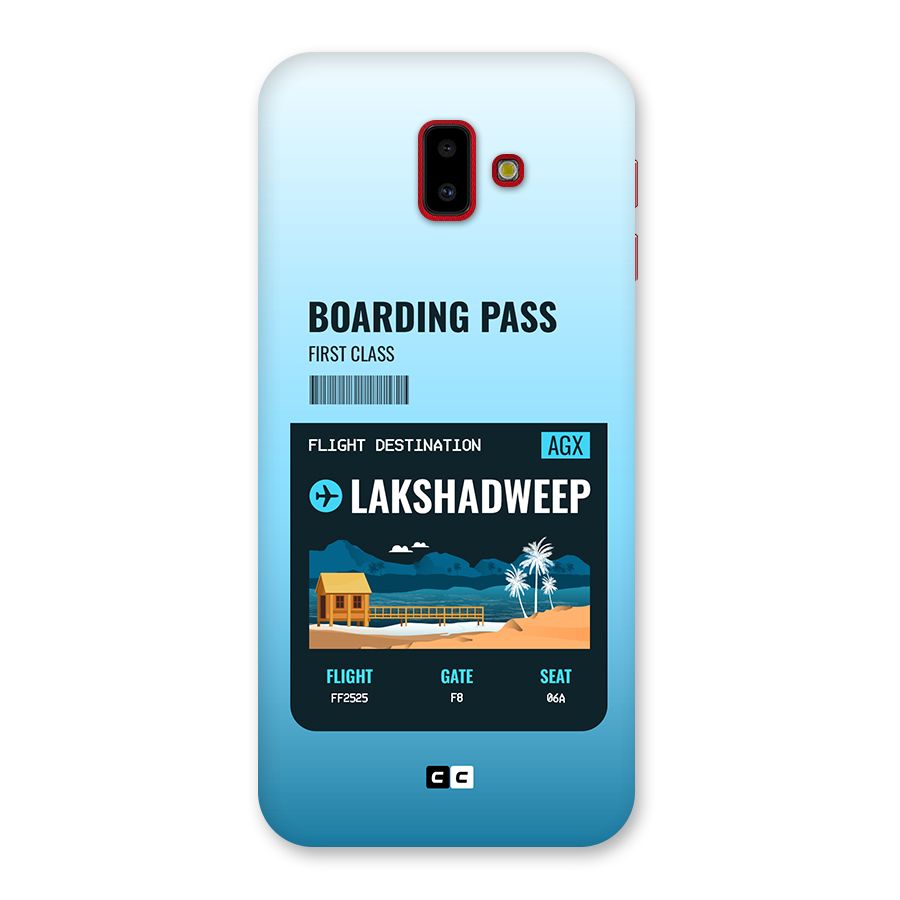 Lakshadweep Boarding Pass Back Case for Galaxy J6 Plus