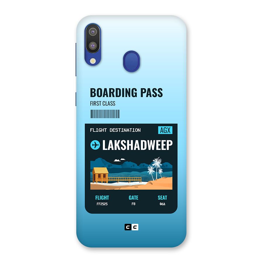 Lakshadweep Boarding Pass Back Case for Galaxy M20