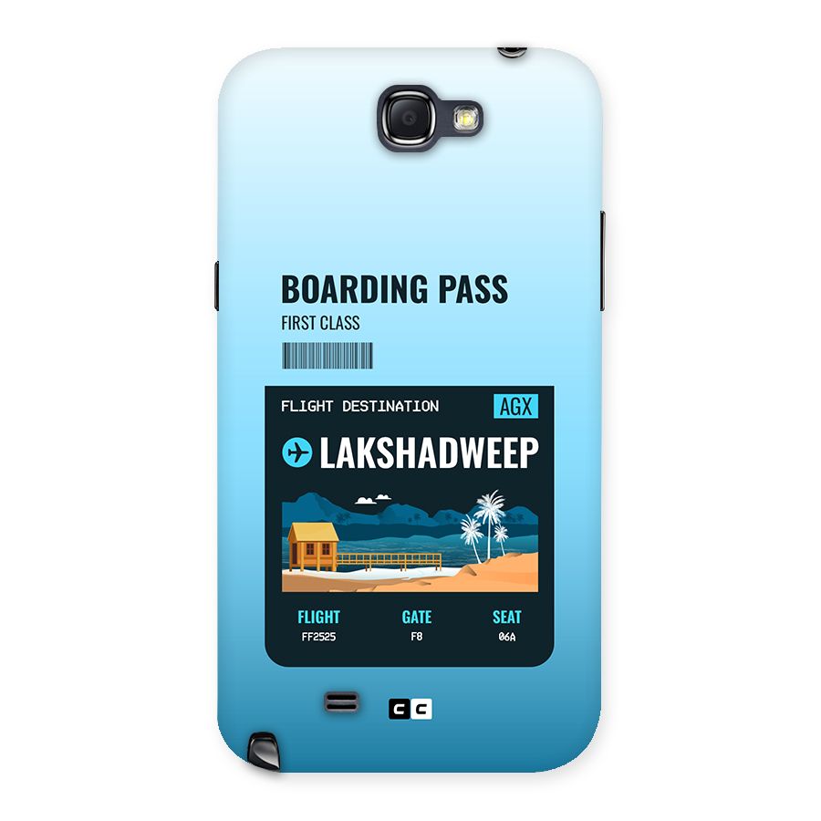 Lakshadweep Boarding Pass Back Case for Galaxy Note 2