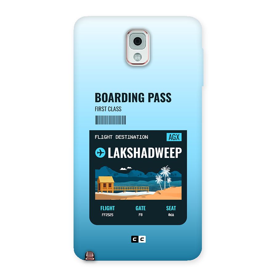 Lakshadweep Boarding Pass Back Case for Galaxy Note 3