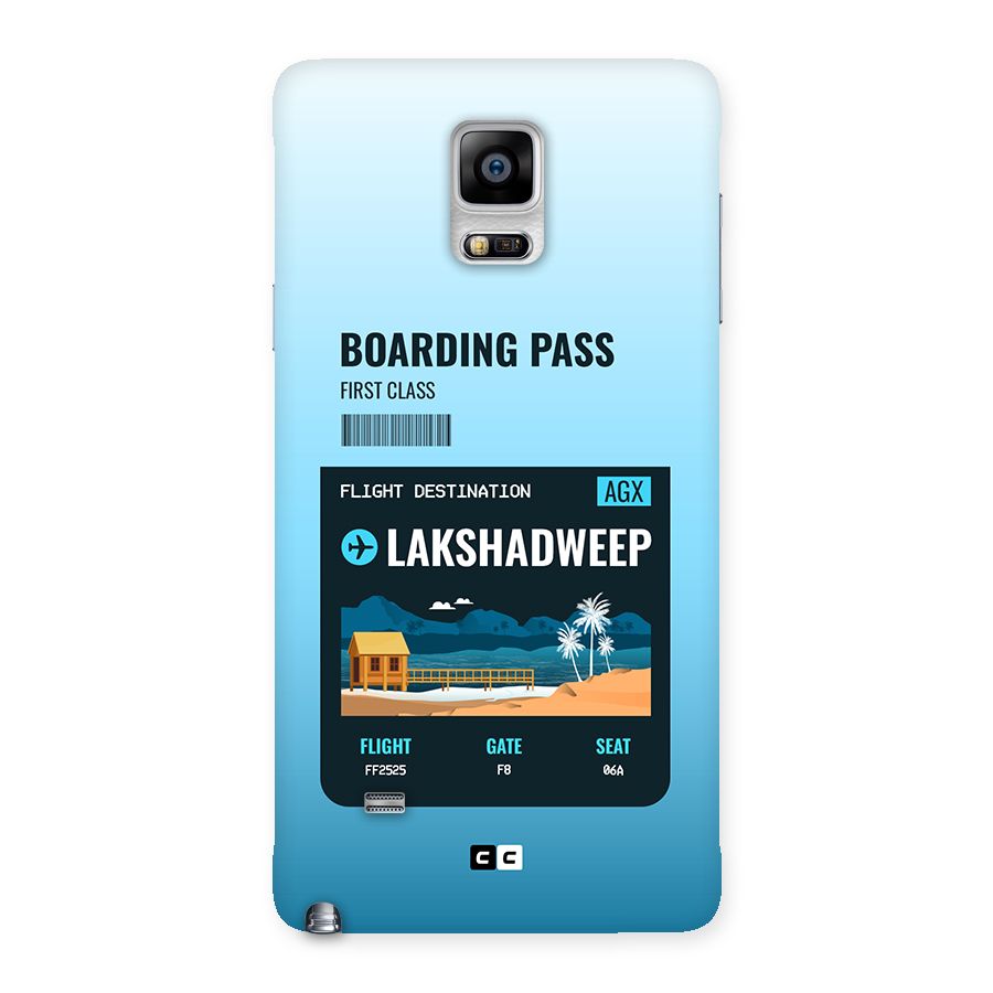 Lakshadweep Boarding Pass Back Case for Galaxy Note 4