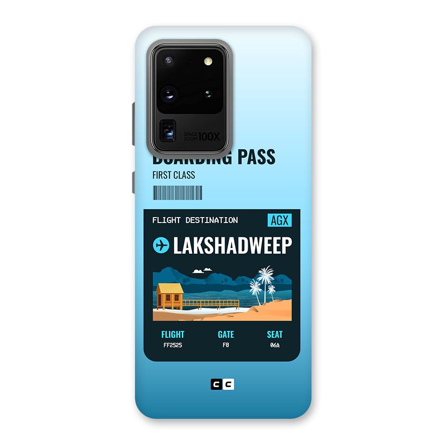 Lakshadweep Boarding Pass Back Case for Galaxy S20 Ultra