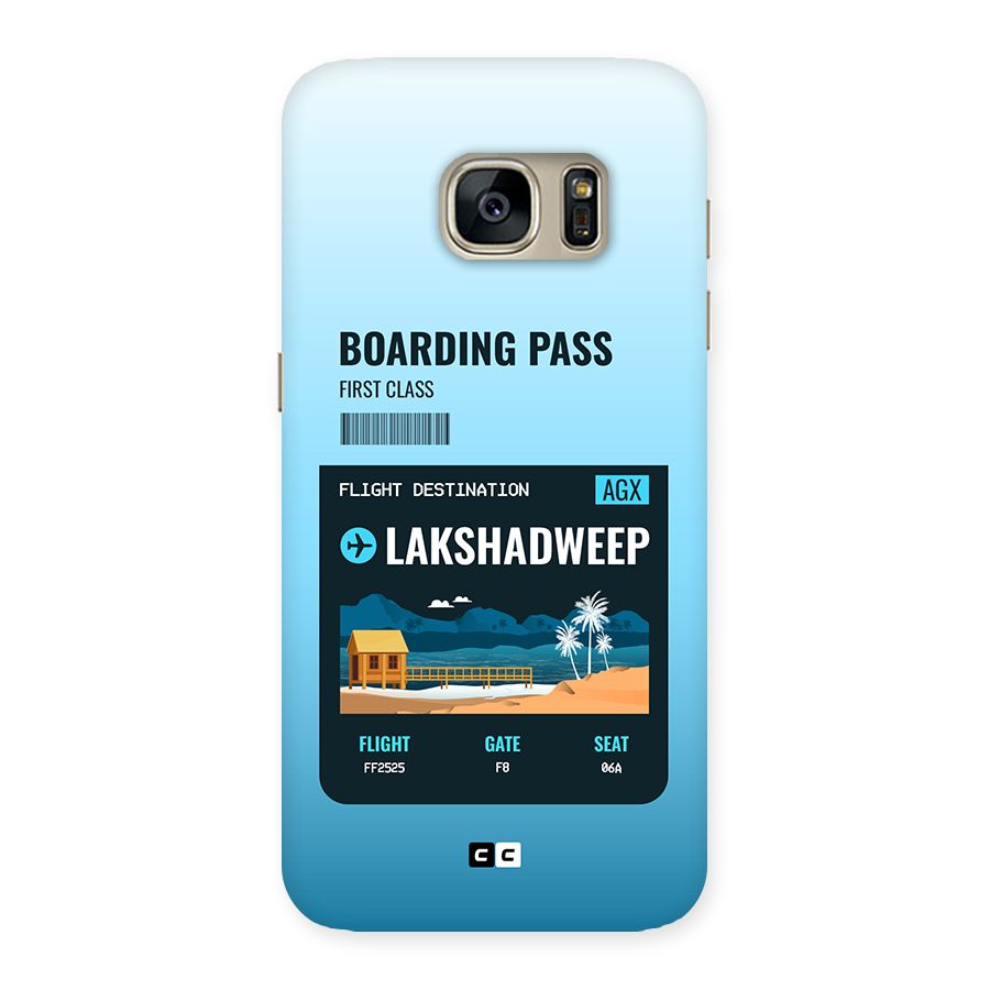Lakshadweep Boarding Pass Back Case for Galaxy S7