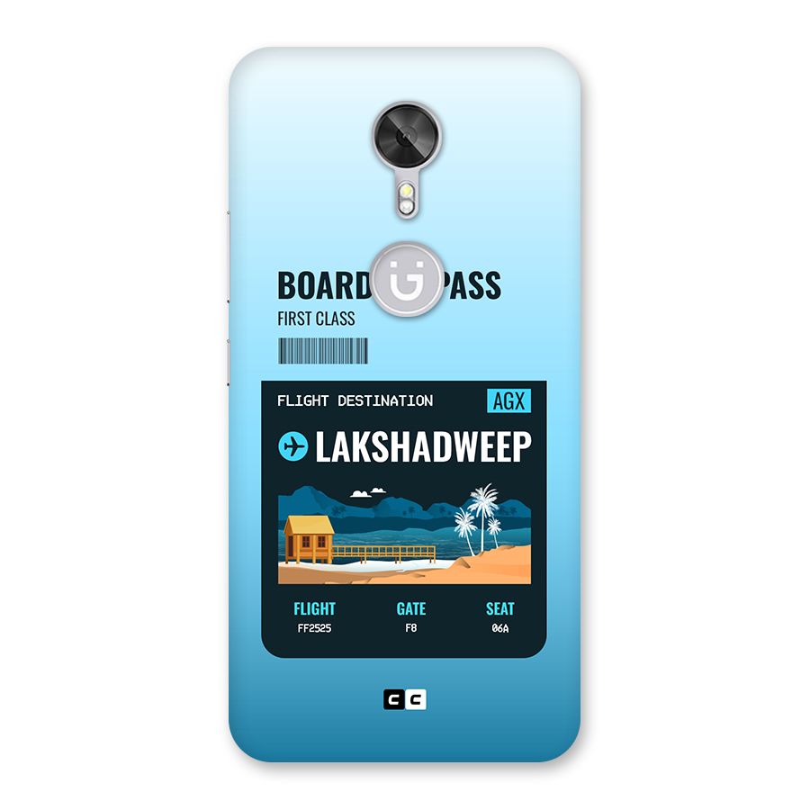 Lakshadweep Boarding Pass Back Case for Gionee A1