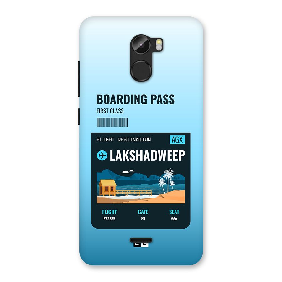 Lakshadweep Boarding Pass Back Case for Gionee X1