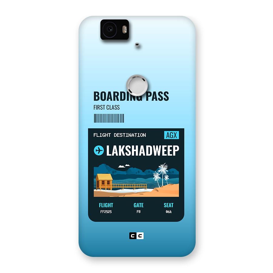 Lakshadweep Boarding Pass Back Case for Google Nexus 6P