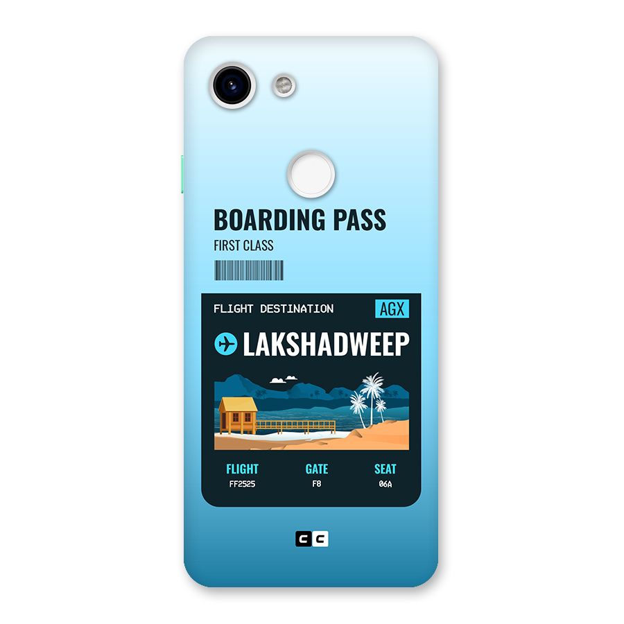 Lakshadweep Boarding Pass Back Case for Google Pixel 3