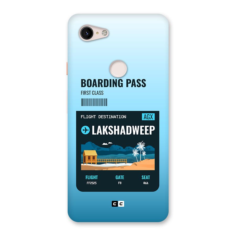 Lakshadweep Boarding Pass Back Case for Google Pixel 3 XL