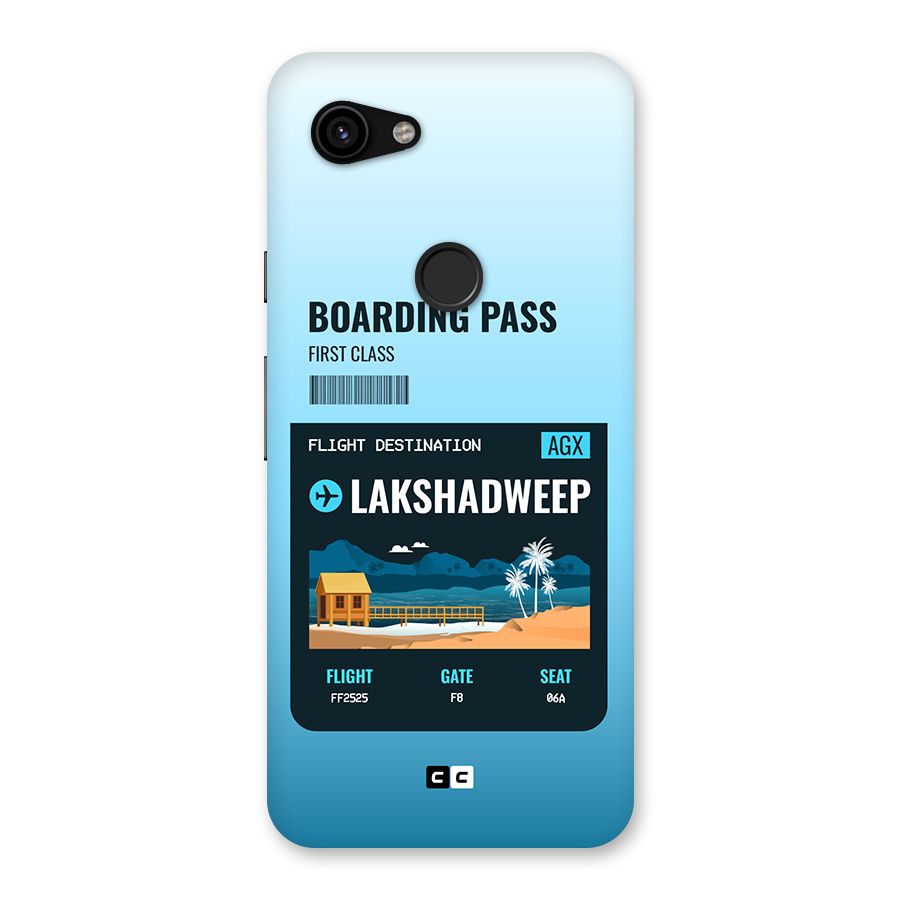 Lakshadweep Boarding Pass Back Case for Google Pixel 3a