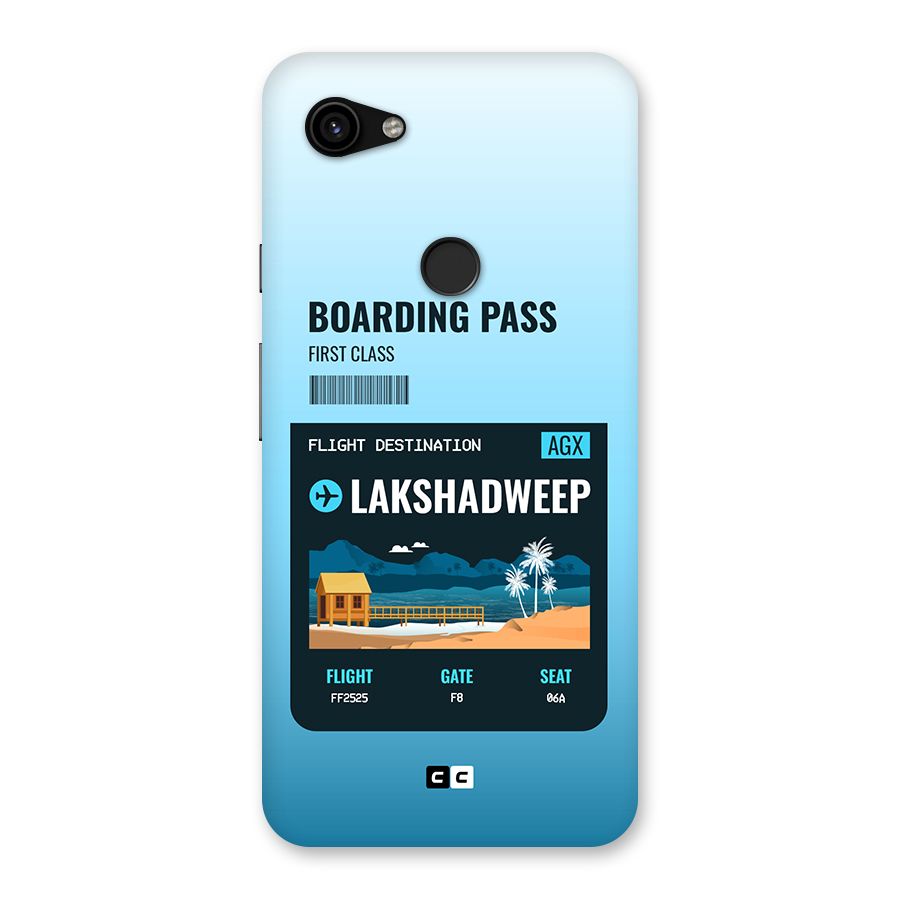 Lakshadweep Boarding Pass Back Case for Google Pixel 3a XL